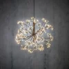 Luca Lighting Weihnachts-Pendelleuchte Kugel schwarz 40cm inkl. LED mit Timer IP44 - Nobu