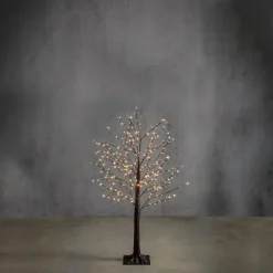 Luca Lighting Weihnachts-Stehleuchte brauner Baum 120cm inkl. LED mit Timer IP44 - Ki
