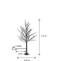 Luca Lighting Weihnachts-Stehleuchte brauner Baum 120cm inkl. LED mit Timer IP44 - Ki