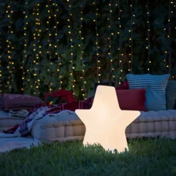 Newgarden Weihnachts-Stehleuchte weiß 45 cm inkl. wiederaufladbarer Solar-RGBW-LED - Nova