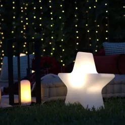 Newgarden Weihnachts-Stehleuchte weiß 45 cm inkl. wiederaufladbarer Solar-RGBW-LED - Nova