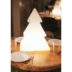Newgarden Weihnachts-Stehleuchte weiß 40cm inkl. LED Solar und Akku RGBW - Pinus