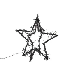 QAZQA Weihnachtsstern Schwarz inkl. LED IP44 - Brilli