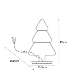 QAZQA Weihnachts-Tischleuchte Gold Weihnachtsbaum inkl. LED - Arbre