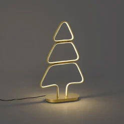 QAZQA Weihnachts-Tischleuchte Gold Weihnachtsbaum inkl. LED - Arbre