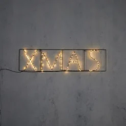 Luca Lighting Weihnachts-Wandleuchte schwarz XMAS inkl. LED mit Timer IP44 - Yoro