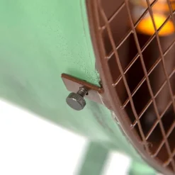 QAZQA Weinlesestehlampe auf Bambusstativgrün mit Kupfer - Fass