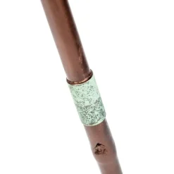 QAZQA Weinlesestehlampe auf Bambusstativgrün mit Kupfer - Fass