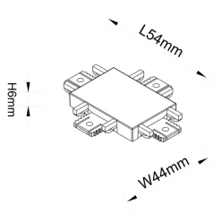 QAZQA X-Verbinder Schienenstrahler schwarz 1-phasig - Magnetic